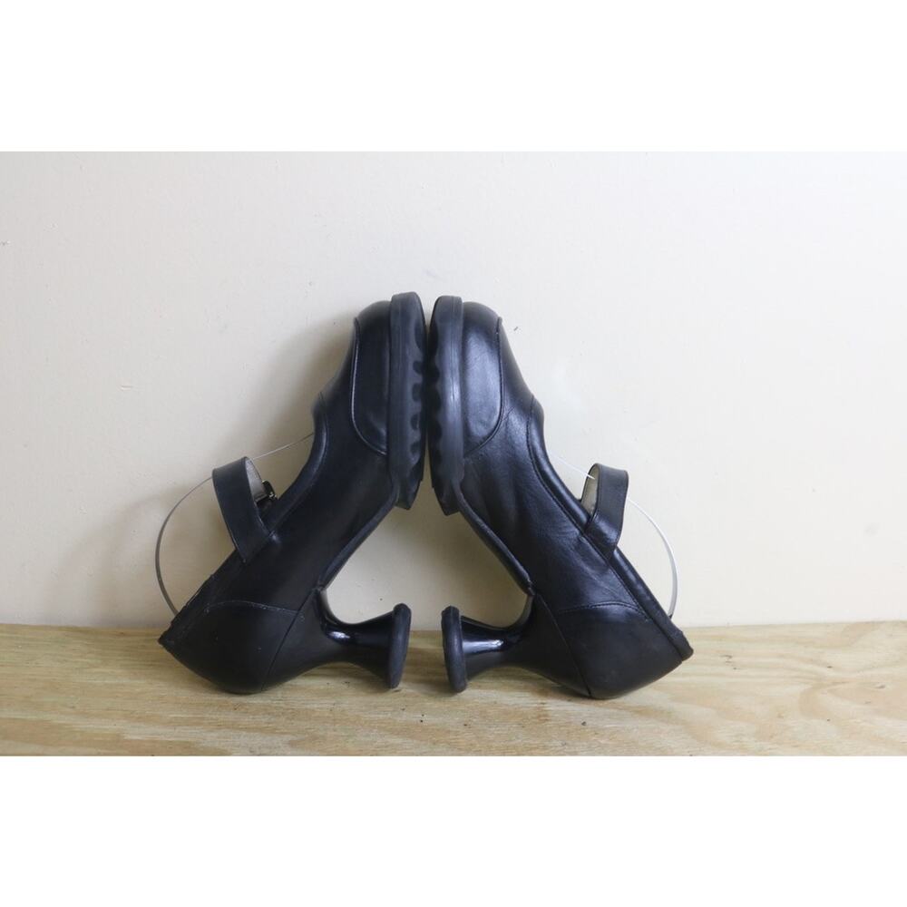 John Fluevog Shoes 9 Black Leather Mini Gorgeous Mary Jane Boho Whimsigoth - Picture 5 of 15